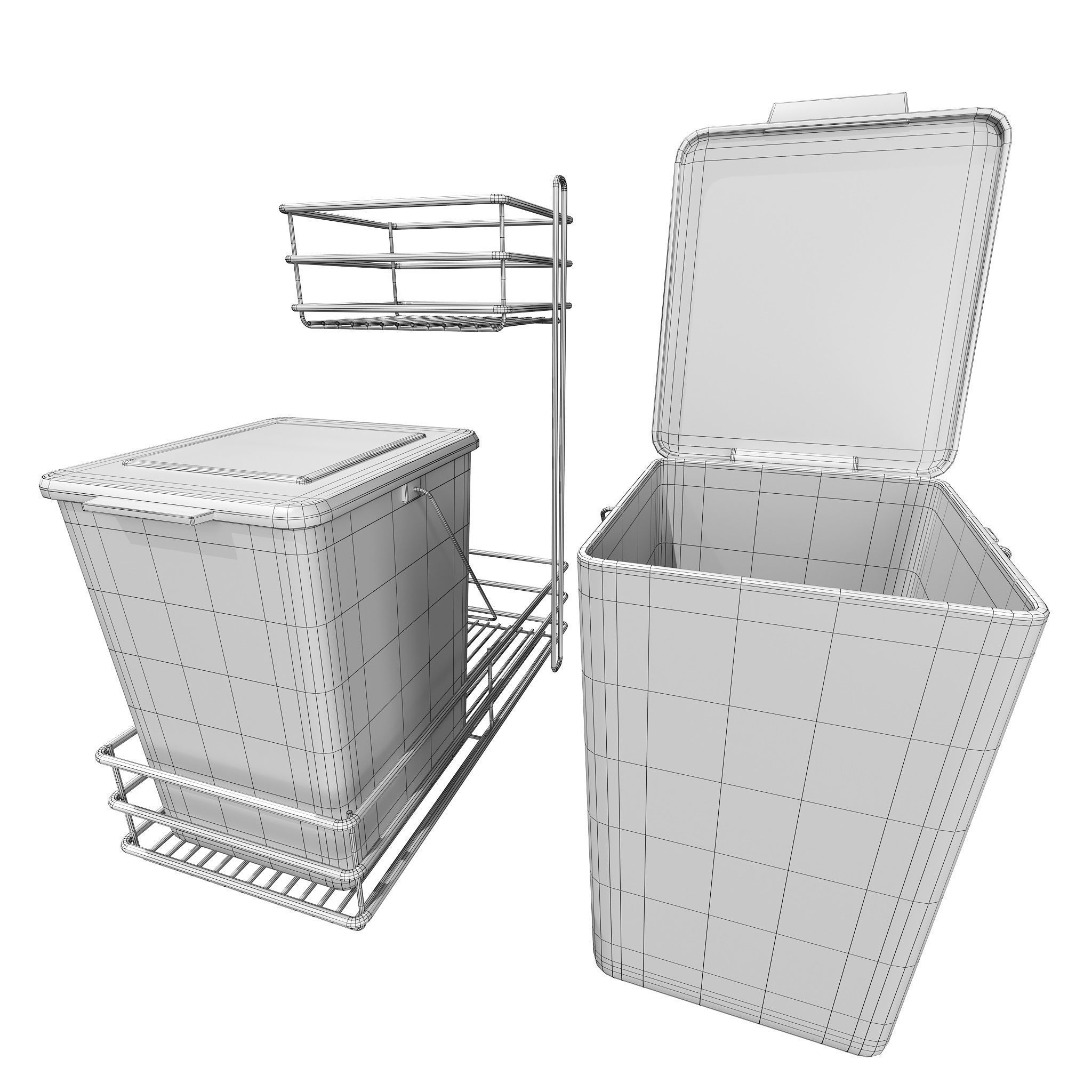 Furniture Fittings Mega Pack - Waste Bins 3D model_17