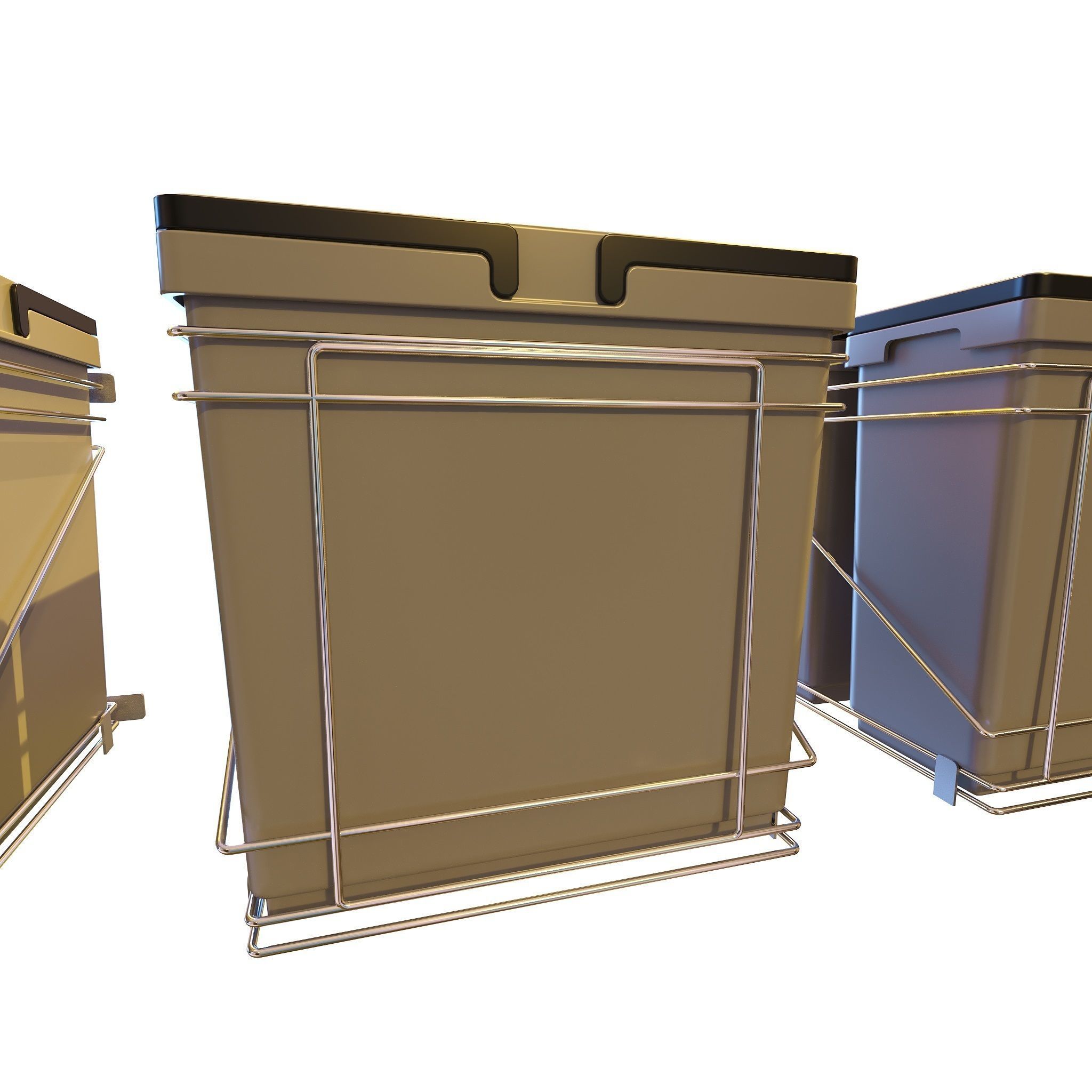 Furniture Fittings Mega Pack - Waste Bins 3D model_14