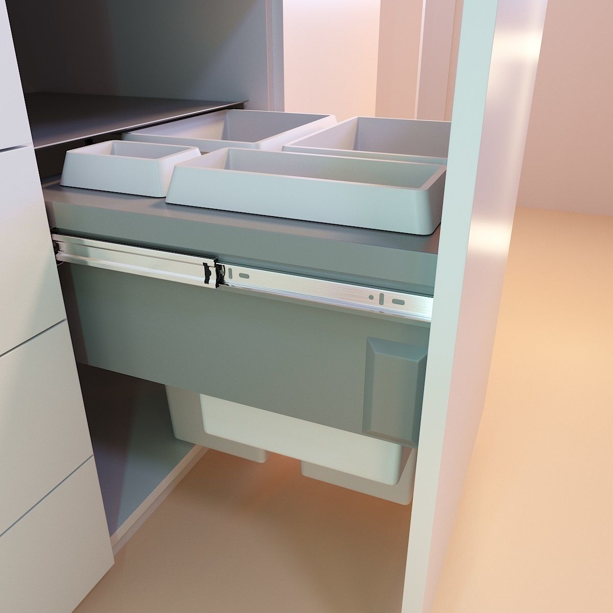 Furniture Fittings Mega Pack - Waste Bins 3D model_2