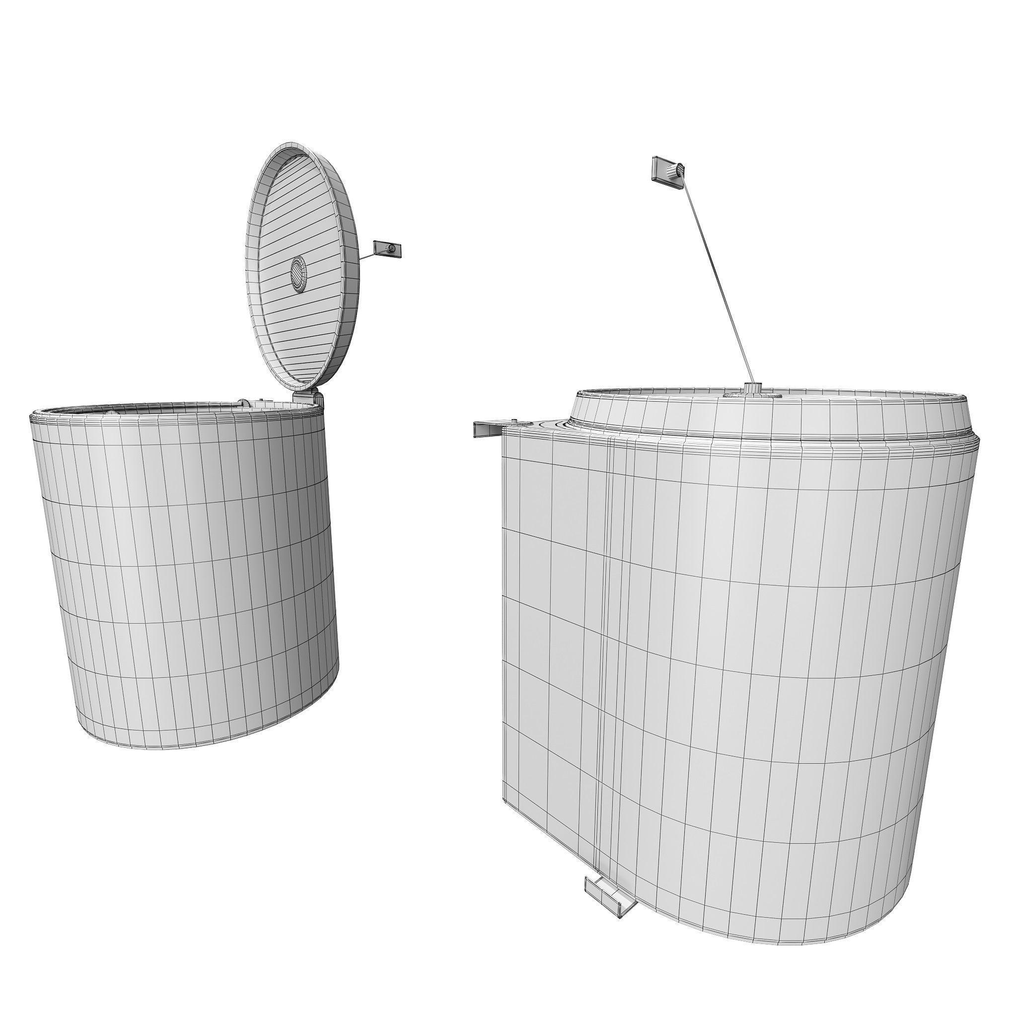 Furniture Fittings Mega Pack - Waste Bins 3D model_32