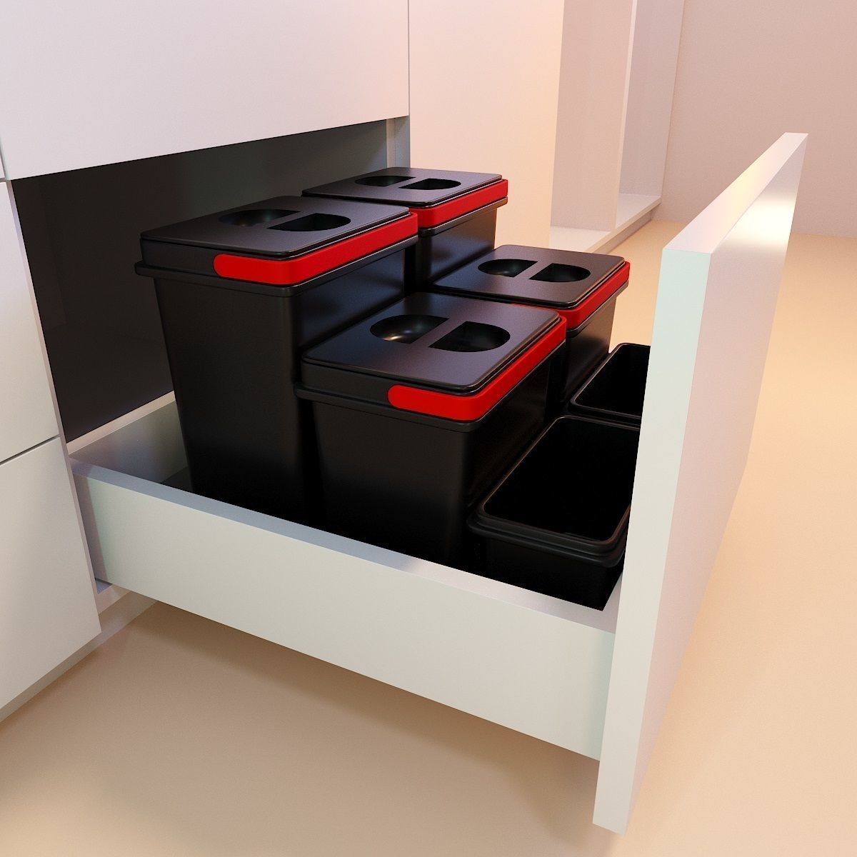 Furniture Fittings Mega Pack - Waste Bins 3D model_4