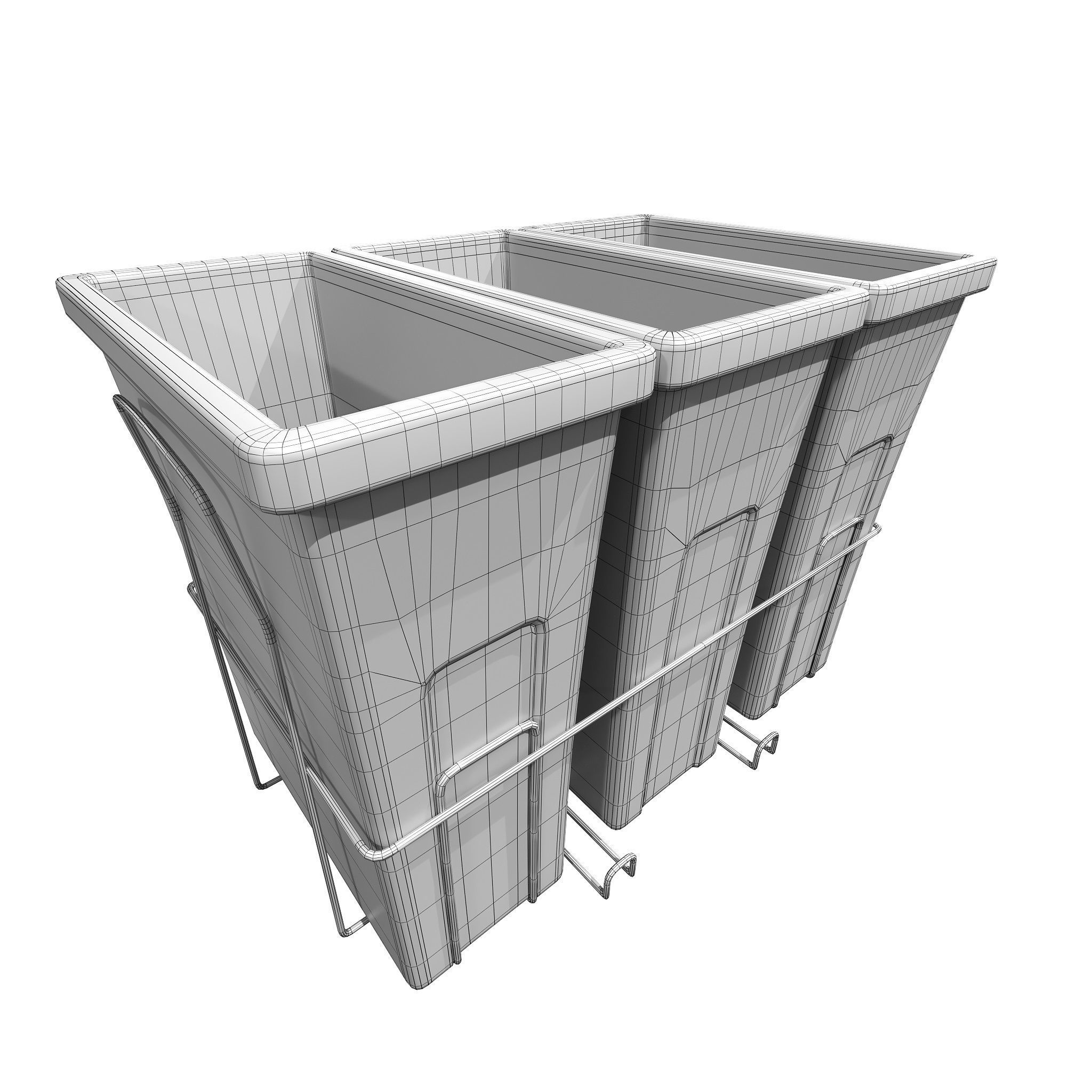 Furniture Fittings Mega Pack - Waste Bins 3D model_25