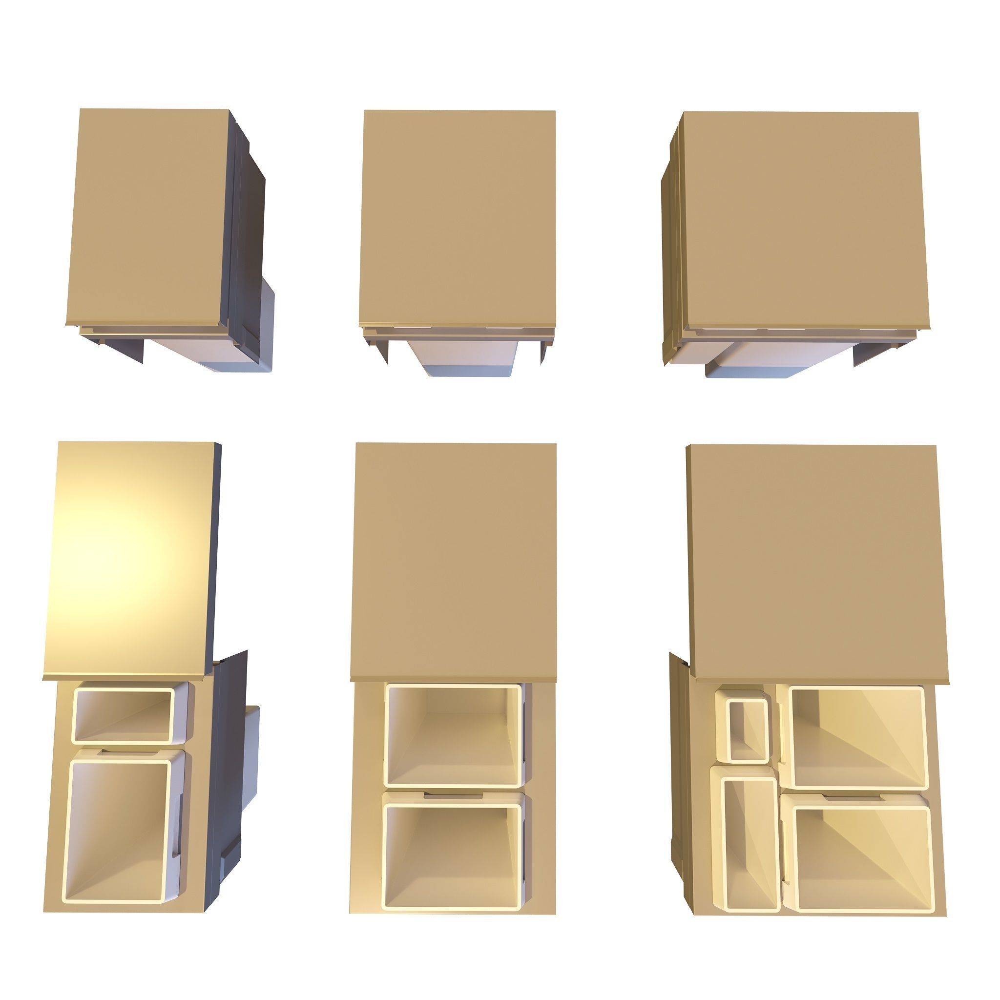 Furniture Fittings Mega Pack - Waste Bins 3D model_44