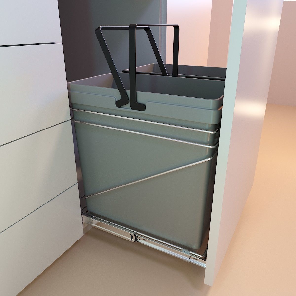 Furniture Fittings Mega Pack - Waste Bins 3D model_1