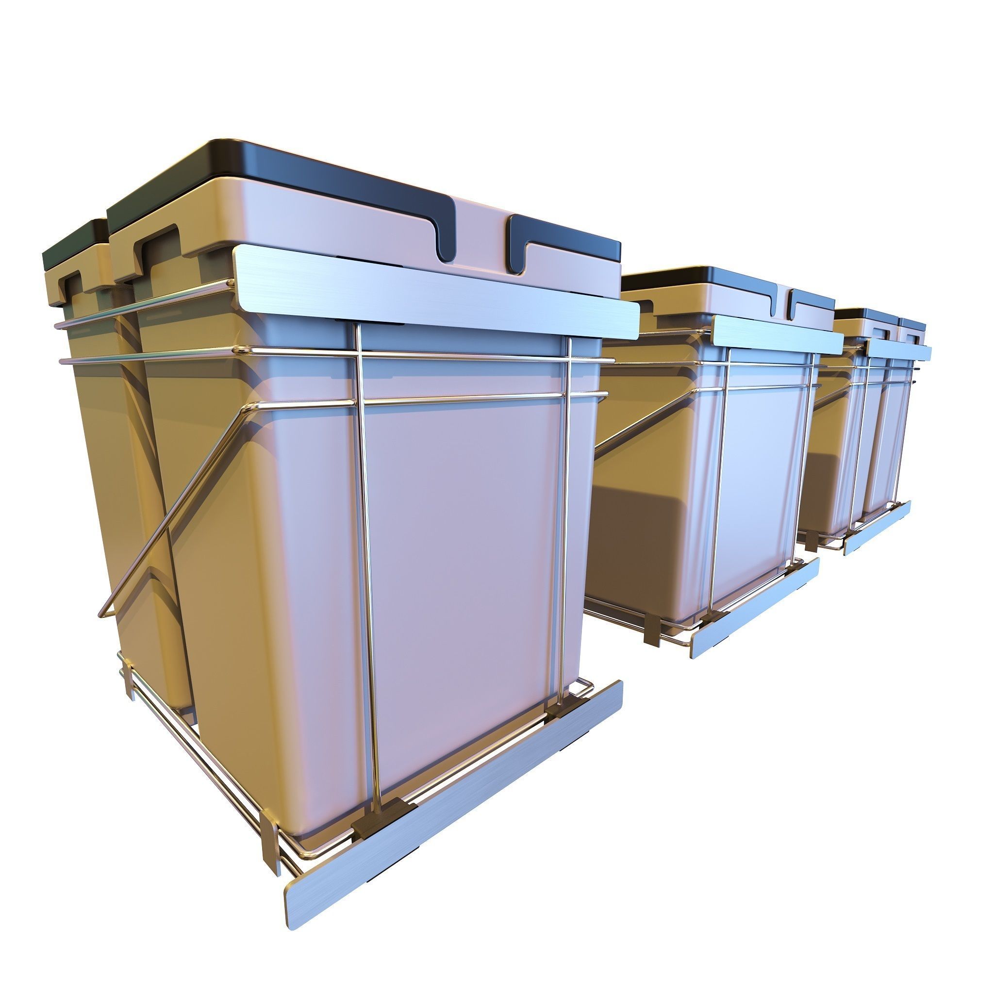 Furniture Fittings Mega Pack - Waste Bins 3D model_8