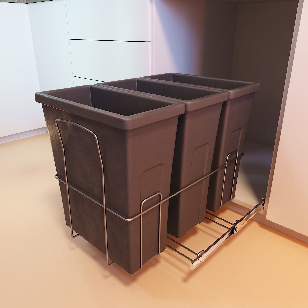 Furniture Fittings Mega Pack - Waste Bins 3D model_7