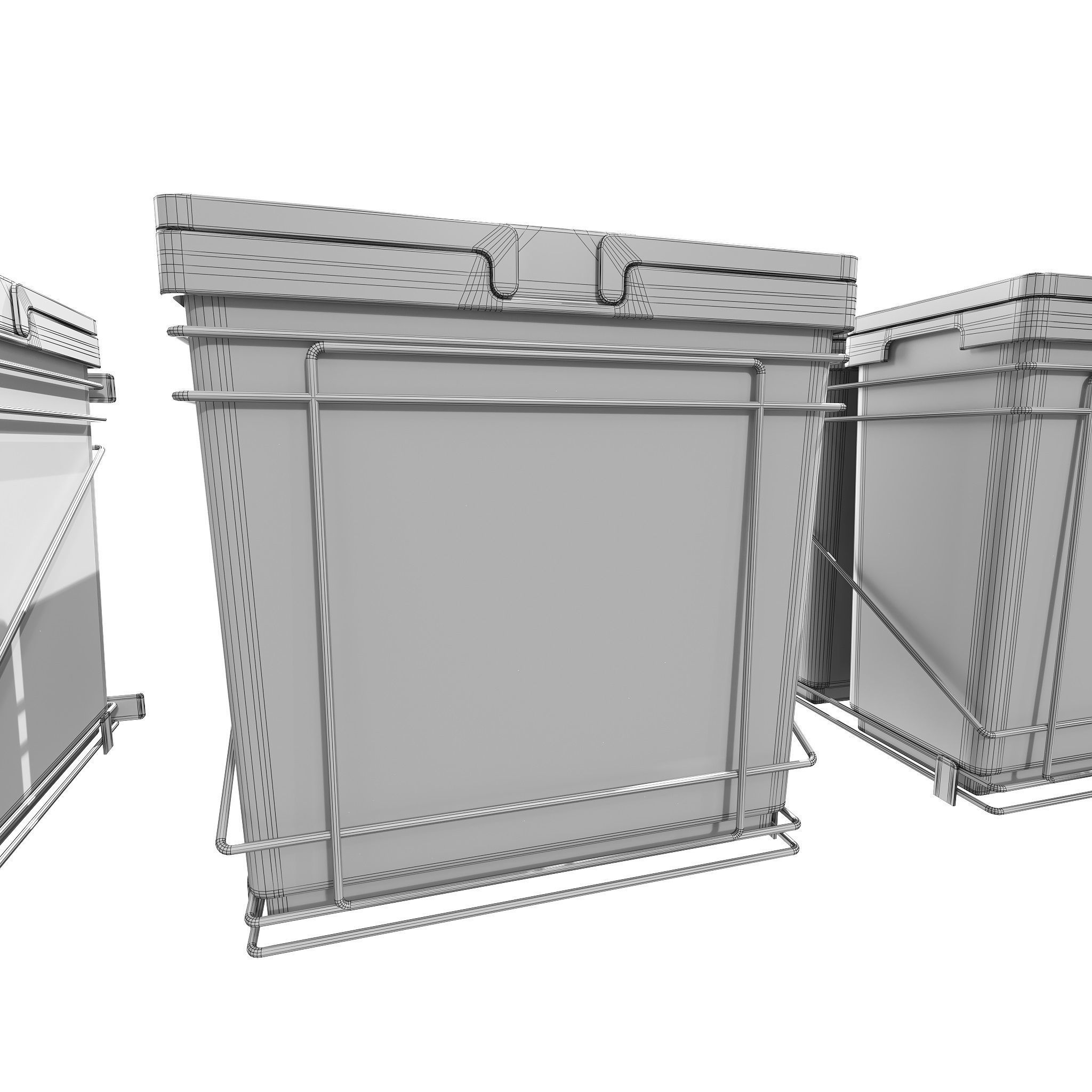 Furniture Fittings Mega Pack - Waste Bins 3D model_15