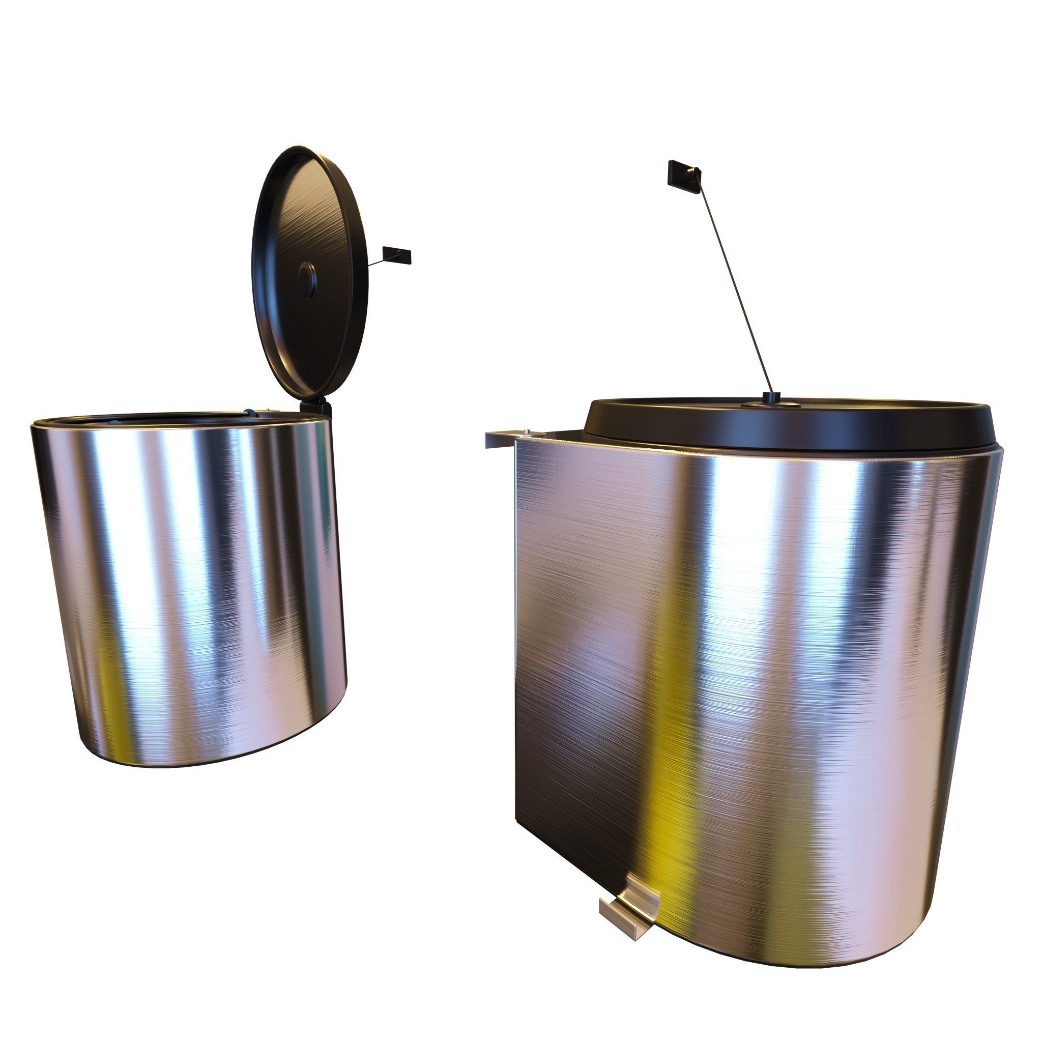 Furniture Fittings Mega Pack - Waste Bins 3D model_31