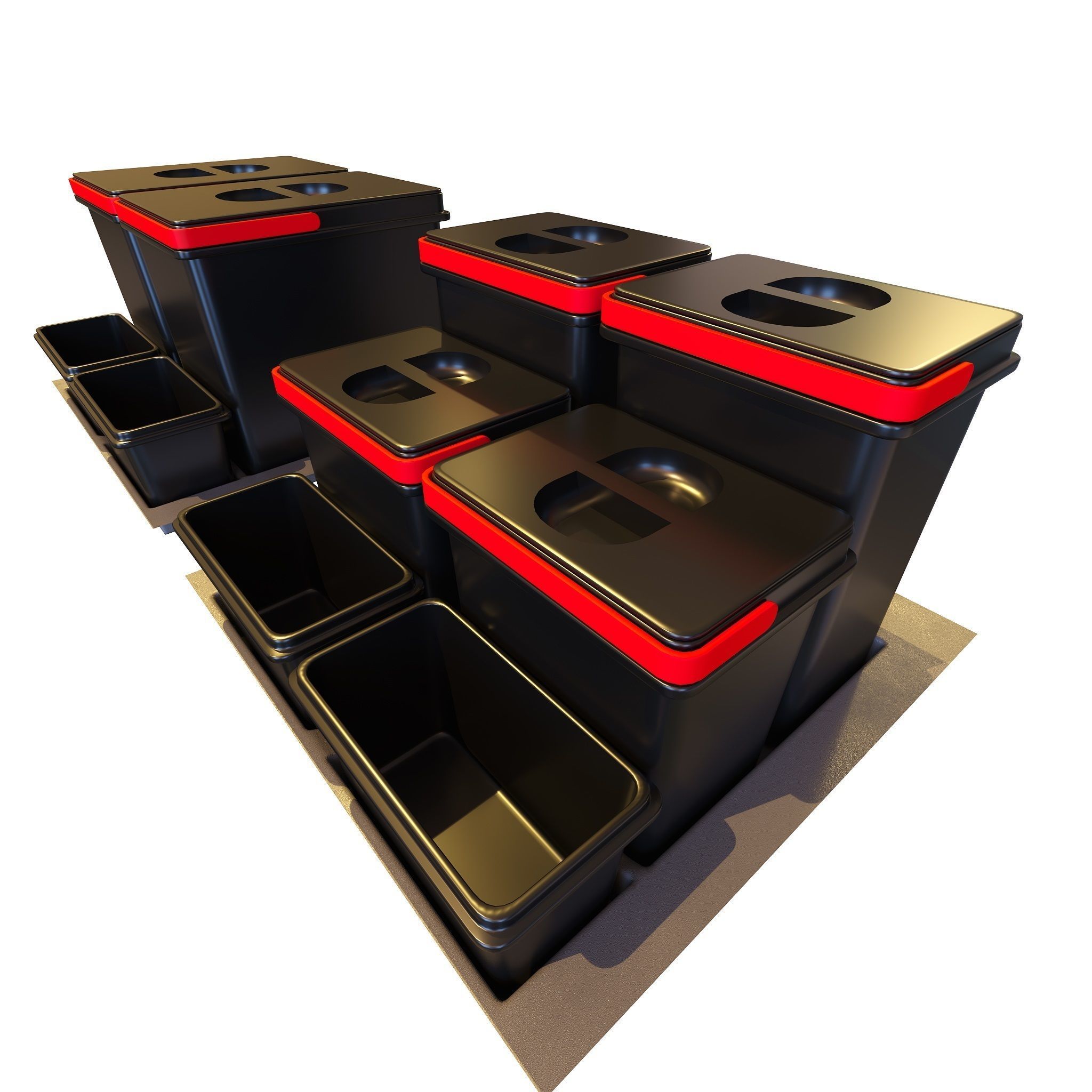 Furniture Fittings Mega Pack - Waste Bins 3D model_40