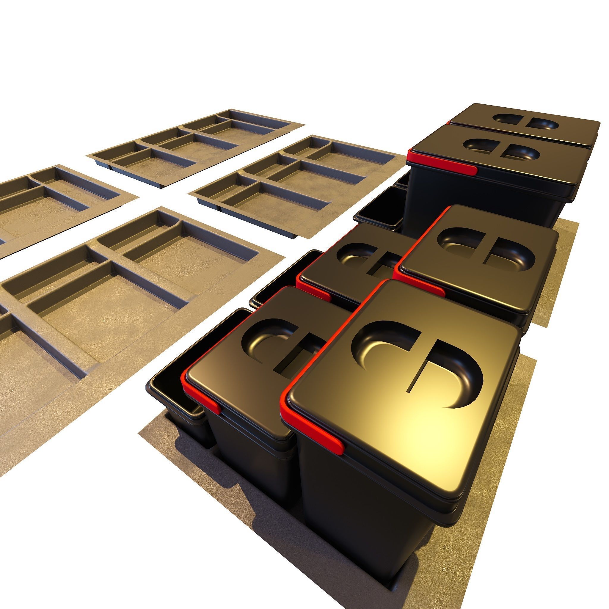 Furniture Fittings Mega Pack - Waste Bins 3D model_38