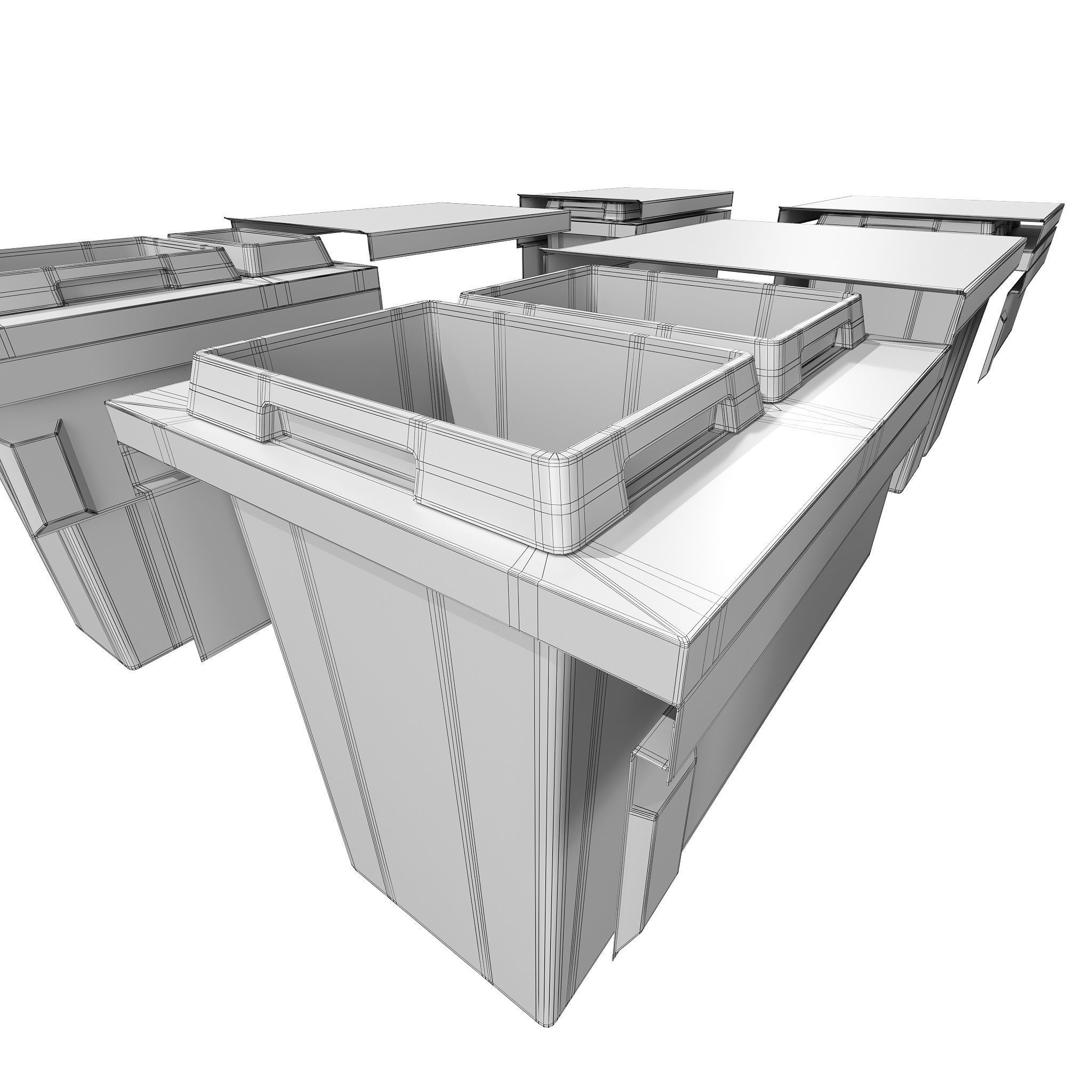 Furniture Fittings Mega Pack - Waste Bins 3D model_50