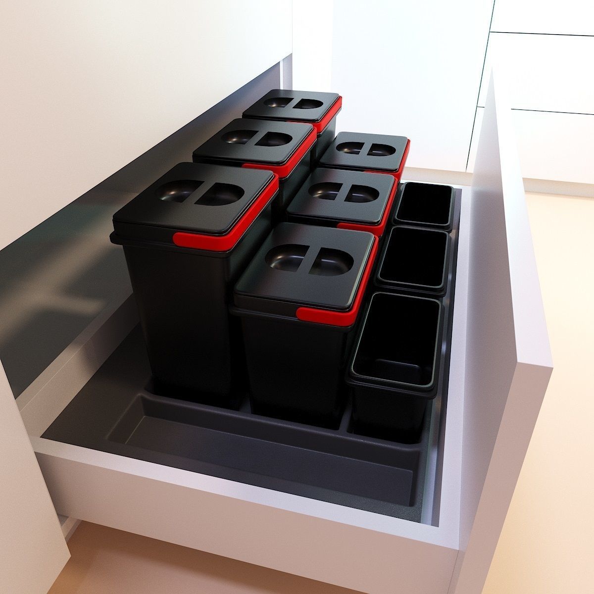 Furniture Fittings Mega Pack - Waste Bins 3D model_5