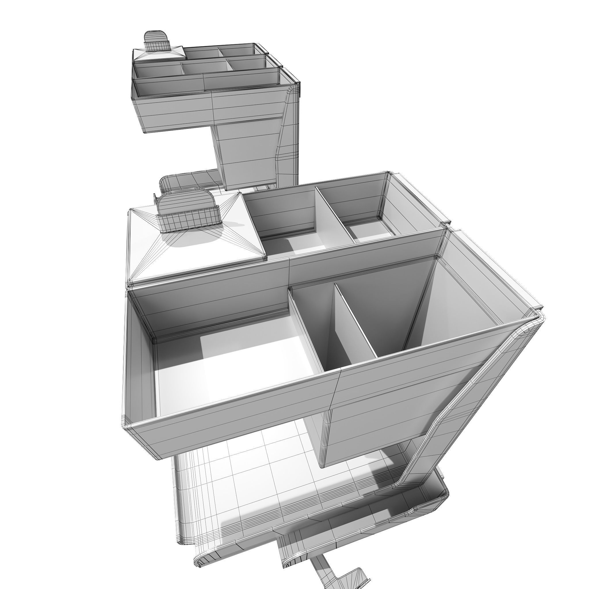 Furniture Fittings Mega Pack - Waste Bins 3D model_64