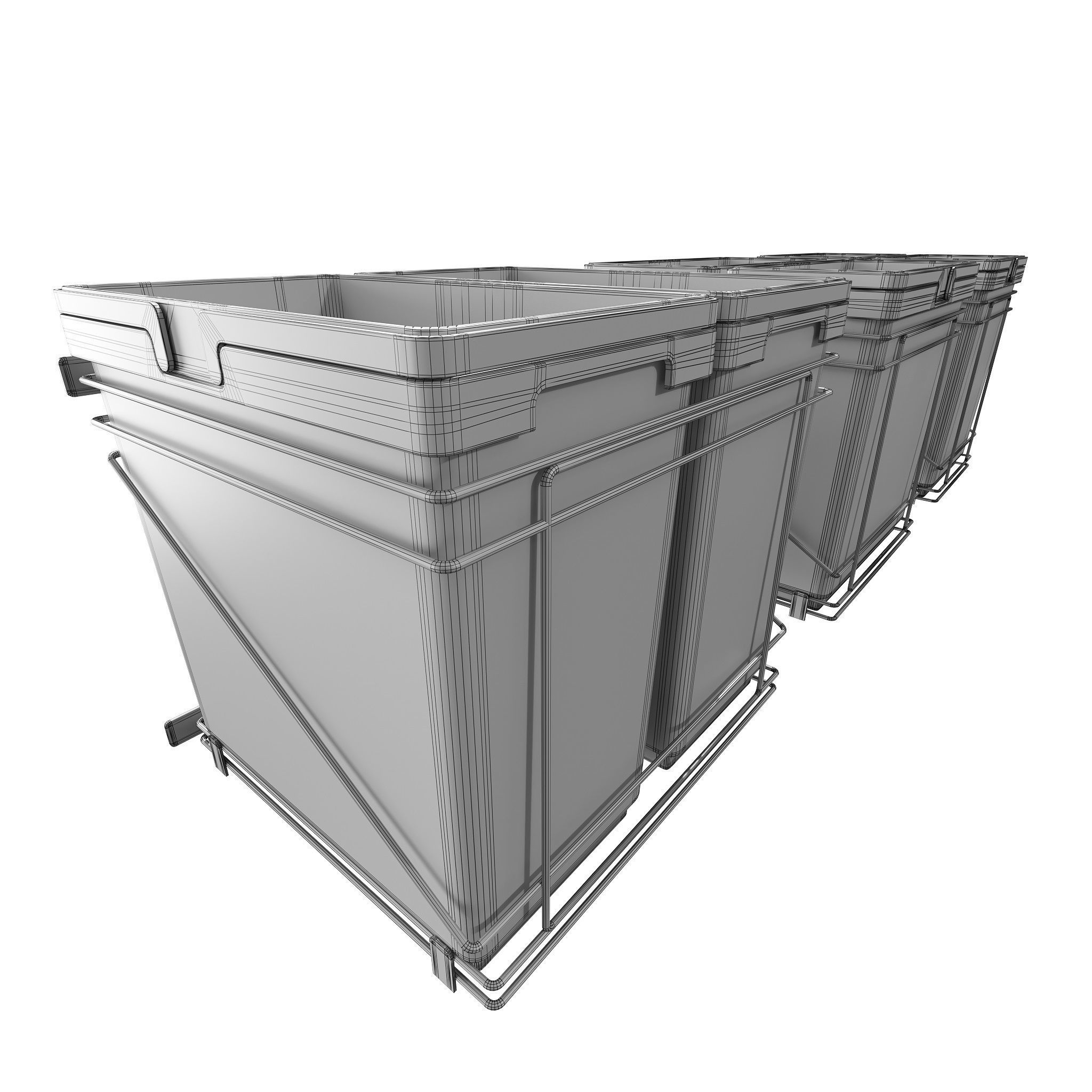 Furniture Fittings Mega Pack - Waste Bins 3D model_13