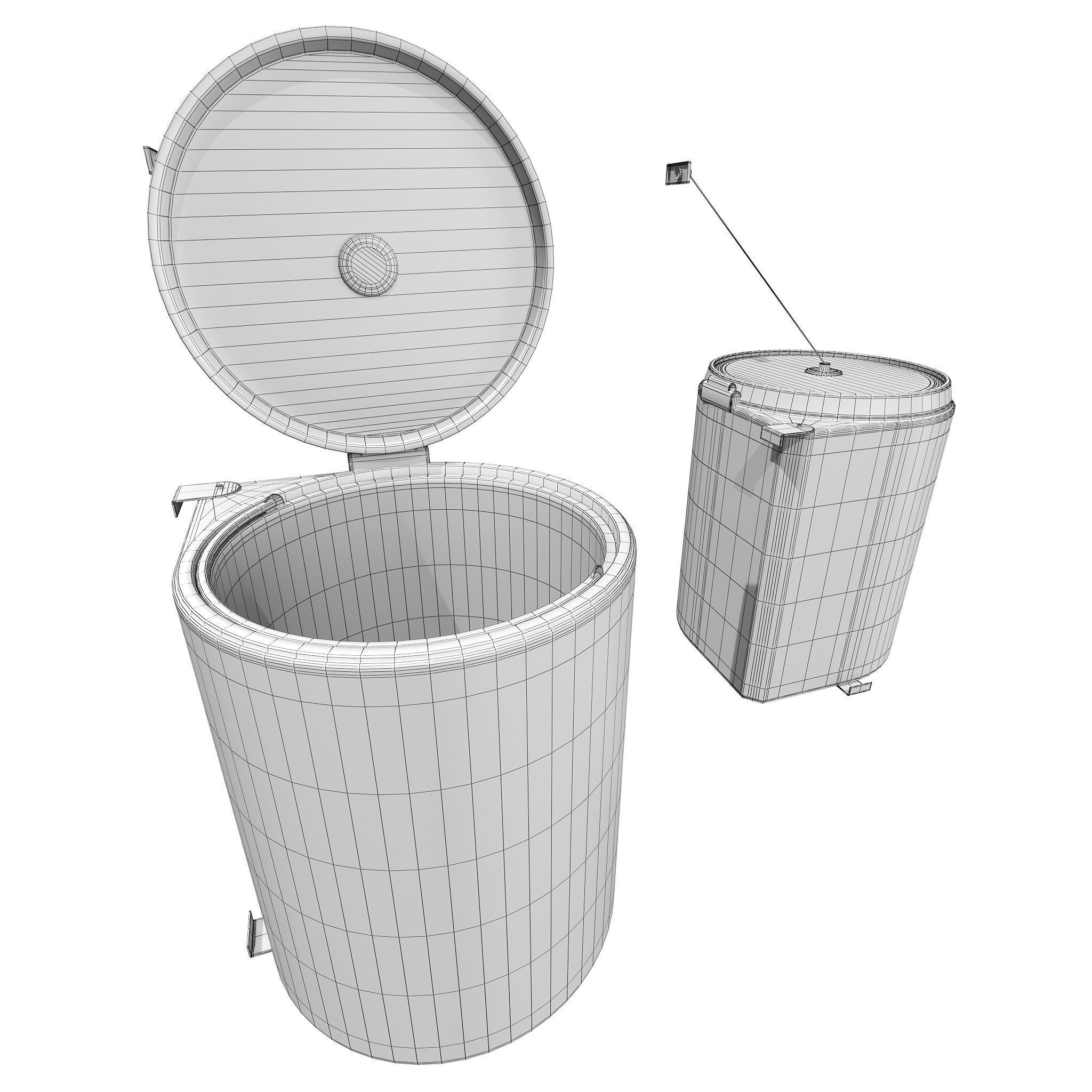 Furniture Fittings Mega Pack - Waste Bins 3D model_34