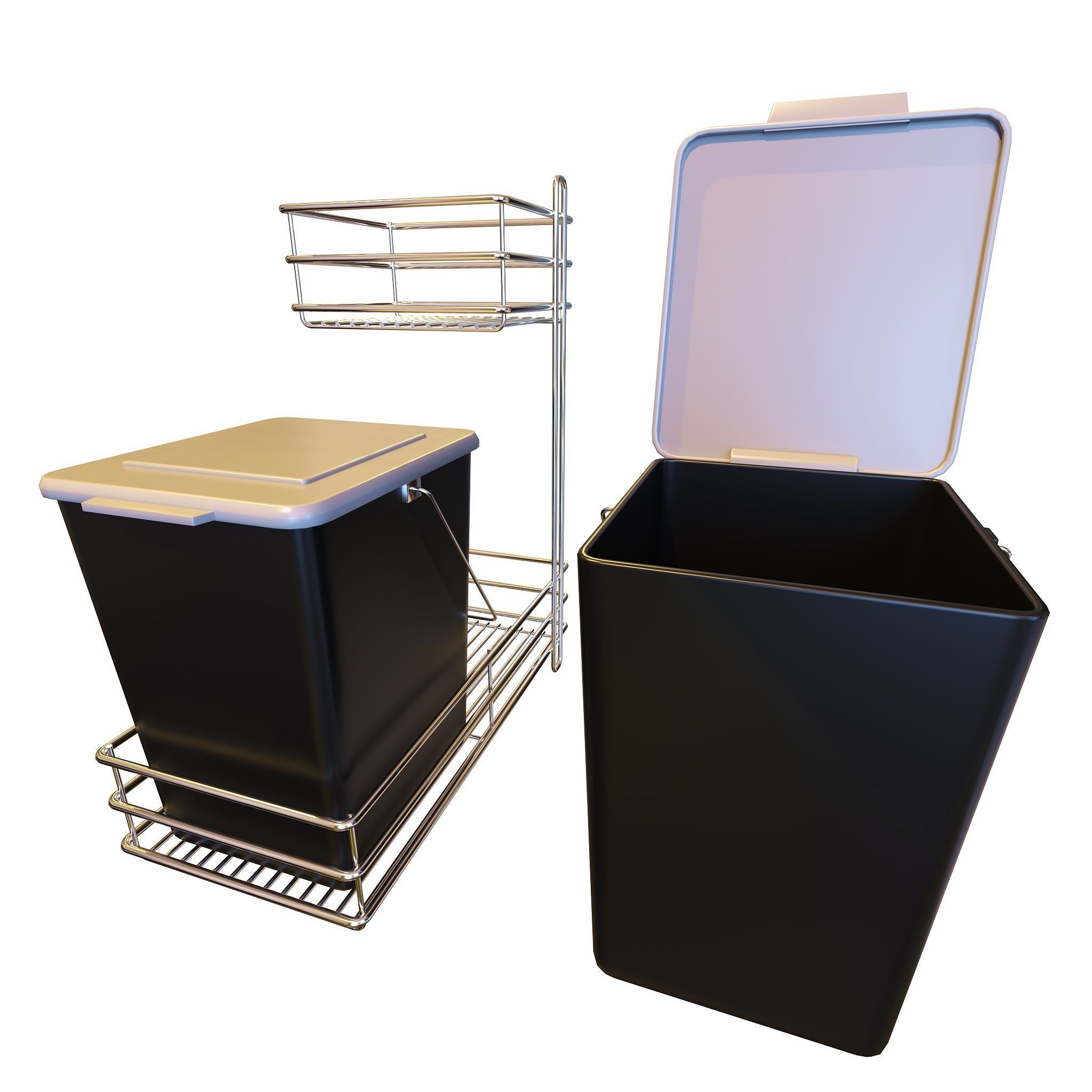 Furniture Fittings Mega Pack - Waste Bins 3D model_16
