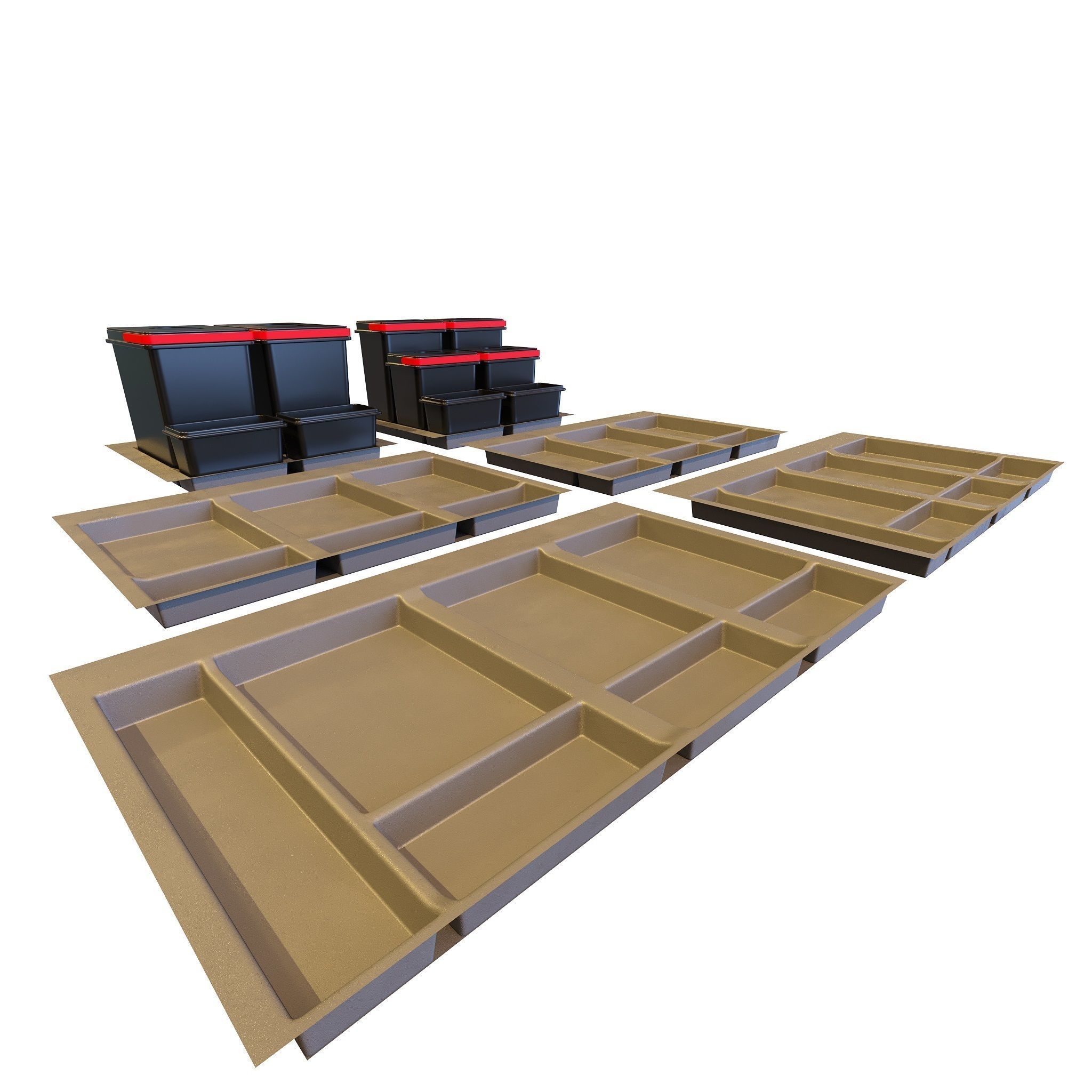 Furniture Fittings Mega Pack - Waste Bins 3D model_36