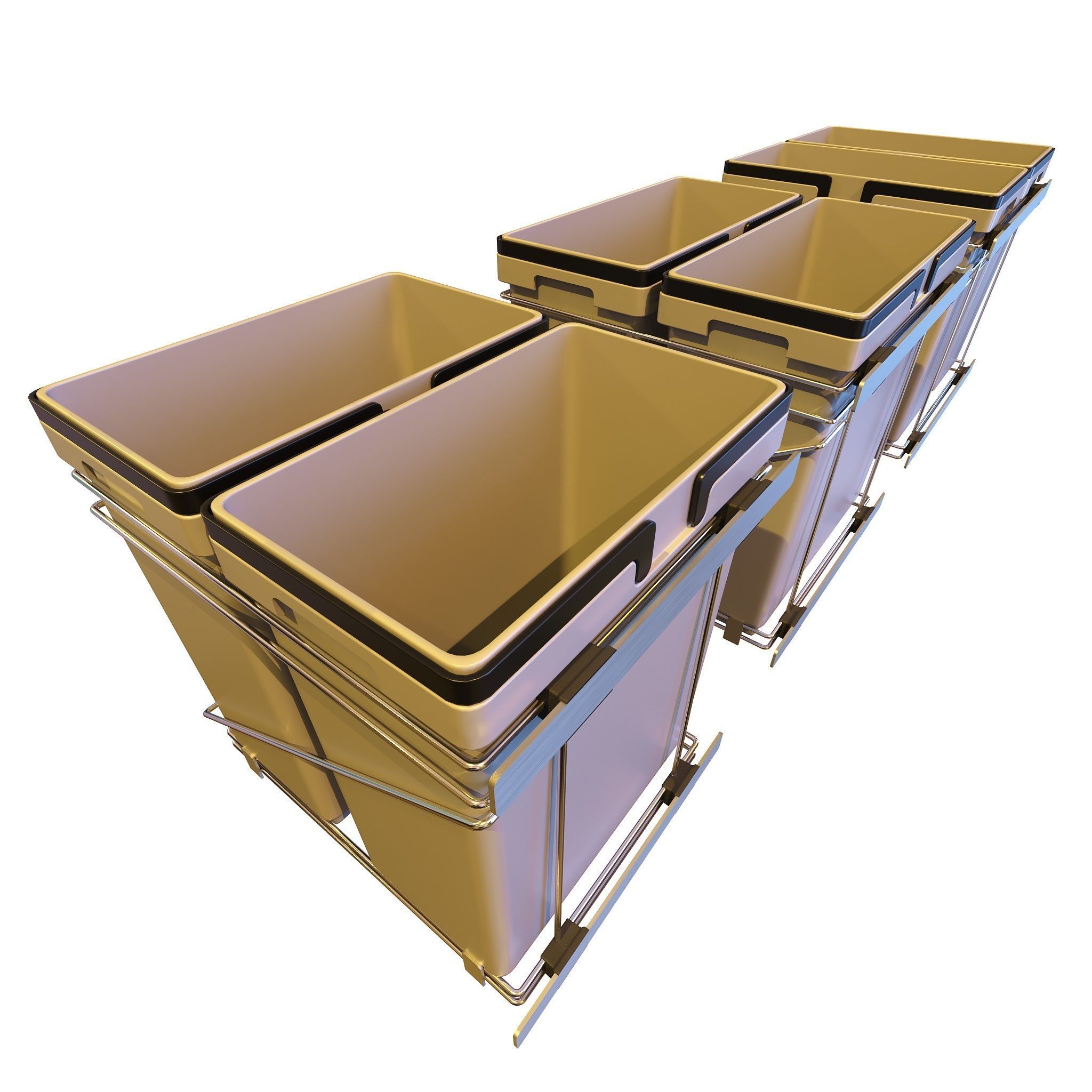 Furniture Fittings Mega Pack - Waste Bins 3D model_10