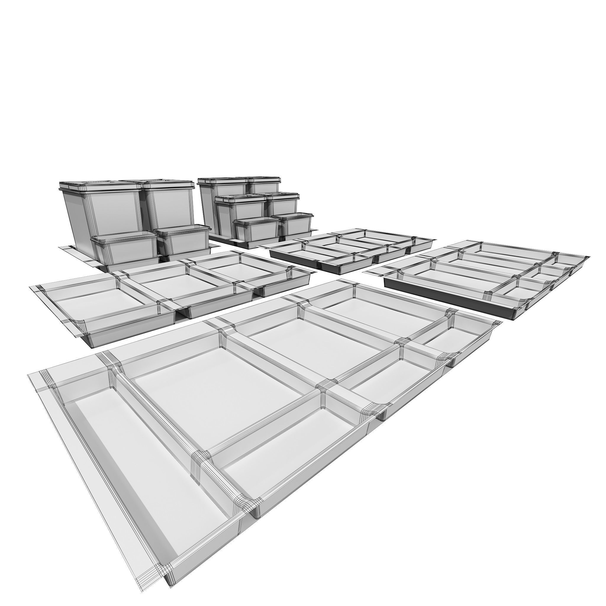 Furniture Fittings Mega Pack - Waste Bins 3D model_37