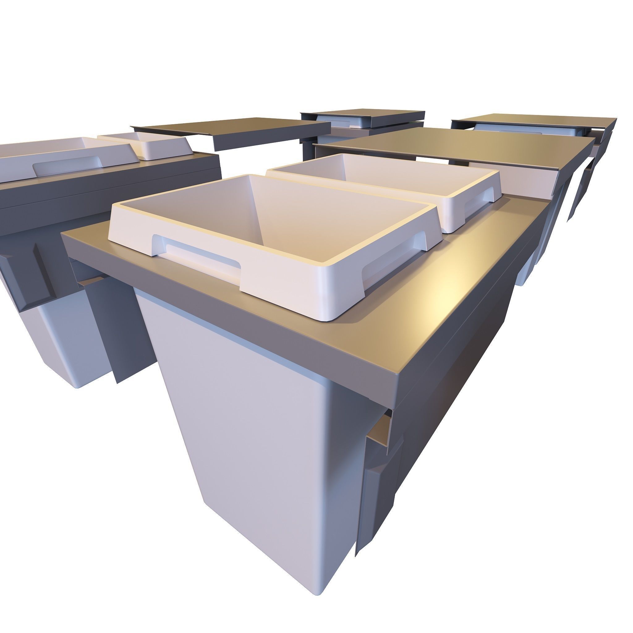 Furniture Fittings Mega Pack - Waste Bins 3D model_49