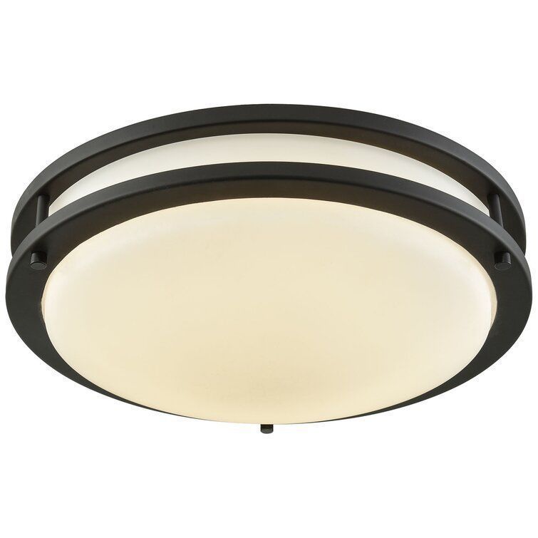 Mona Light Simple Circle Flush Mount - 2 Colour 3D model_1
