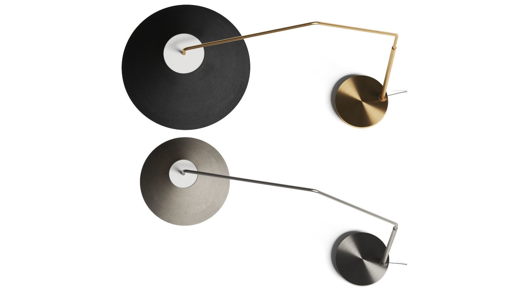 West Elm Sculptural Overarching Fabric Cone Floor Lamps 3D model_1