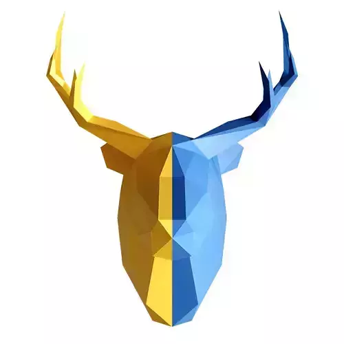 Ukraine deer paper head
