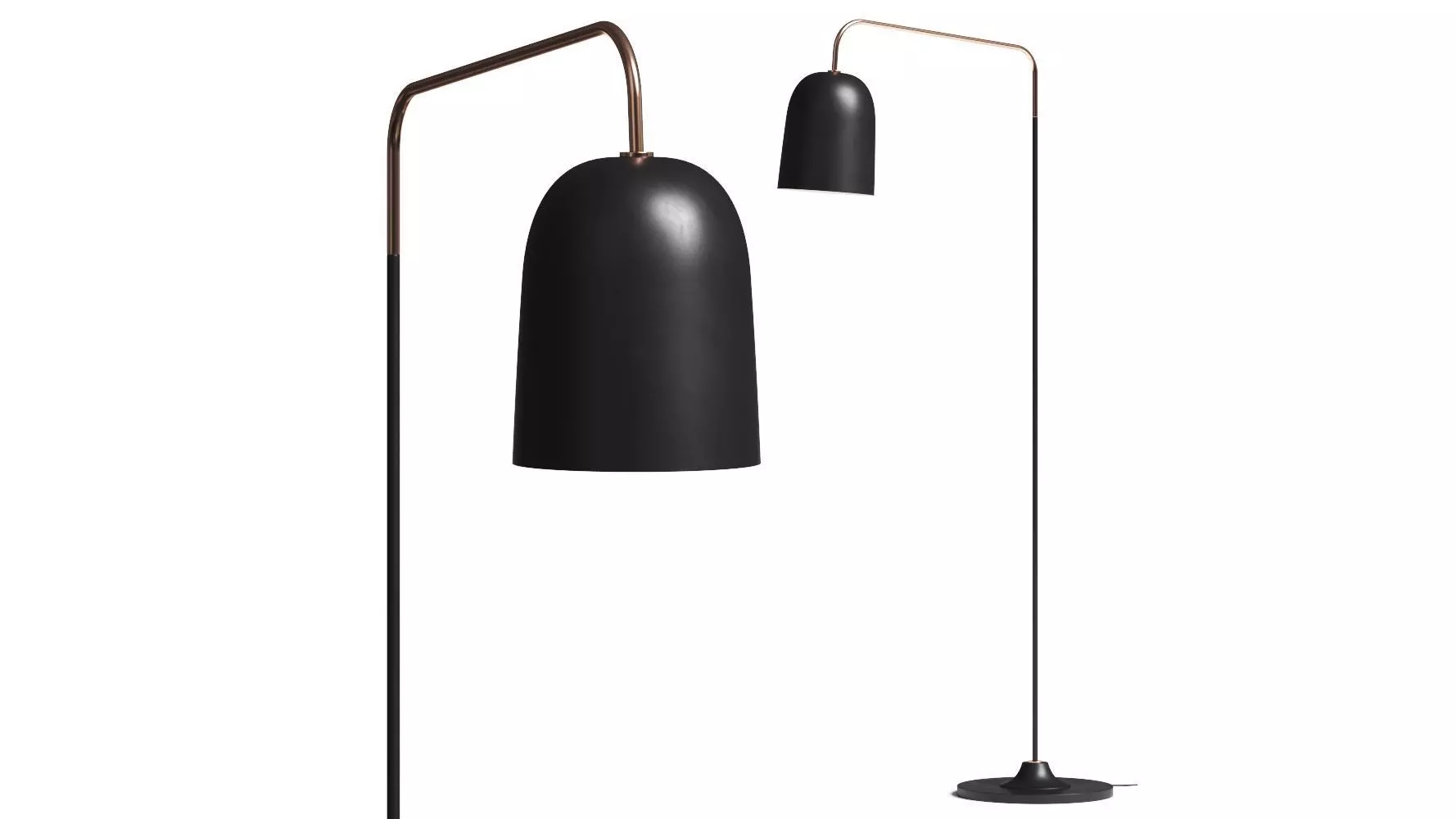 West Elm Two-Toned Floor Lamp 3D model