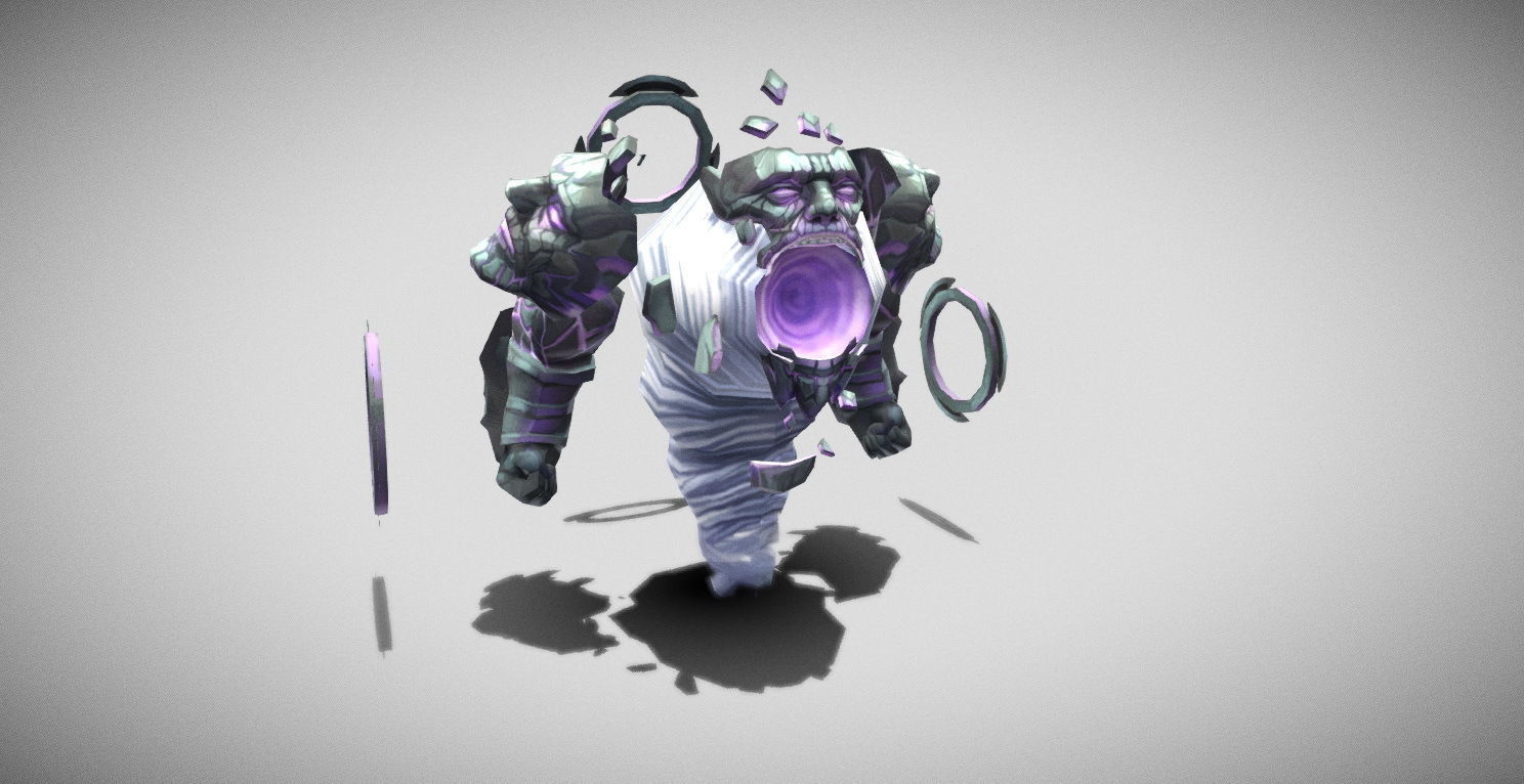 Dungeon Fantasy Monster - Rock Gatekeeper Low-poly 3D model_8