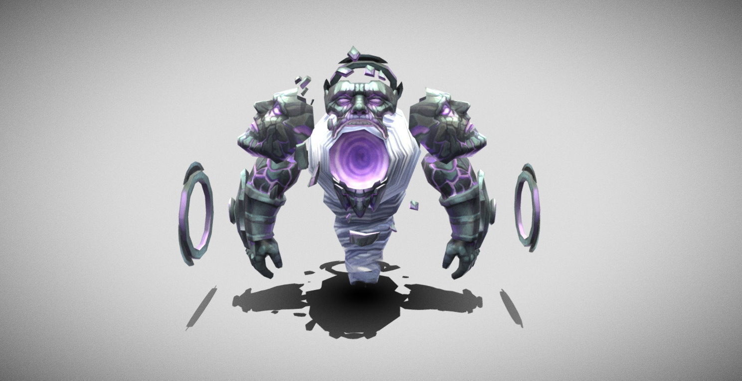 Dungeon Fantasy Monster - Rock Gatekeeper Low-poly 3D model_2