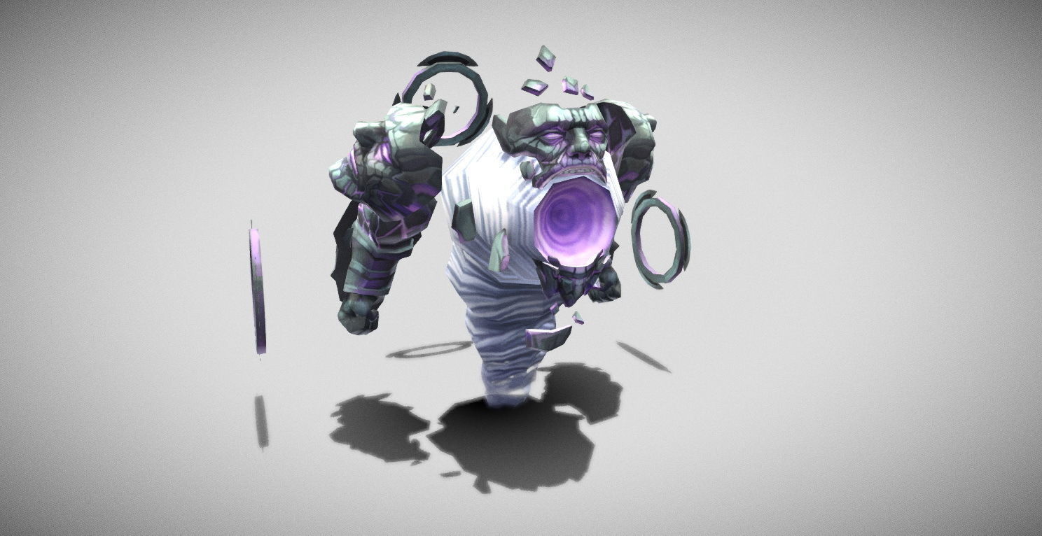 Dungeon Fantasy Monster - Rock Gatekeeper Low-poly 3D model_7