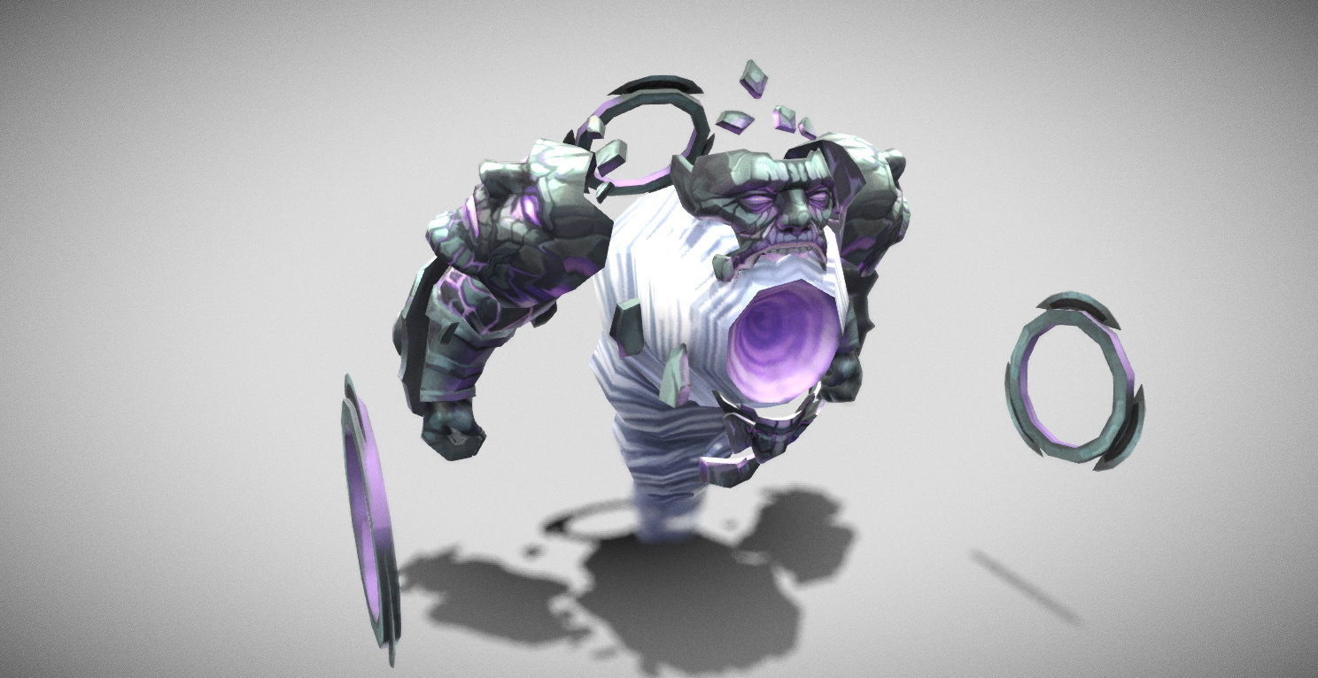 Dungeon Fantasy Monster - Rock Gatekeeper Low-poly 3D model_9