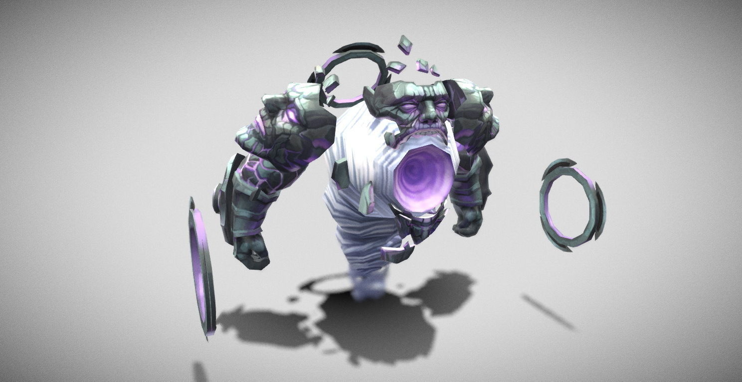 Dungeon Fantasy Monster - Rock Gatekeeper Low-poly 3D model_5