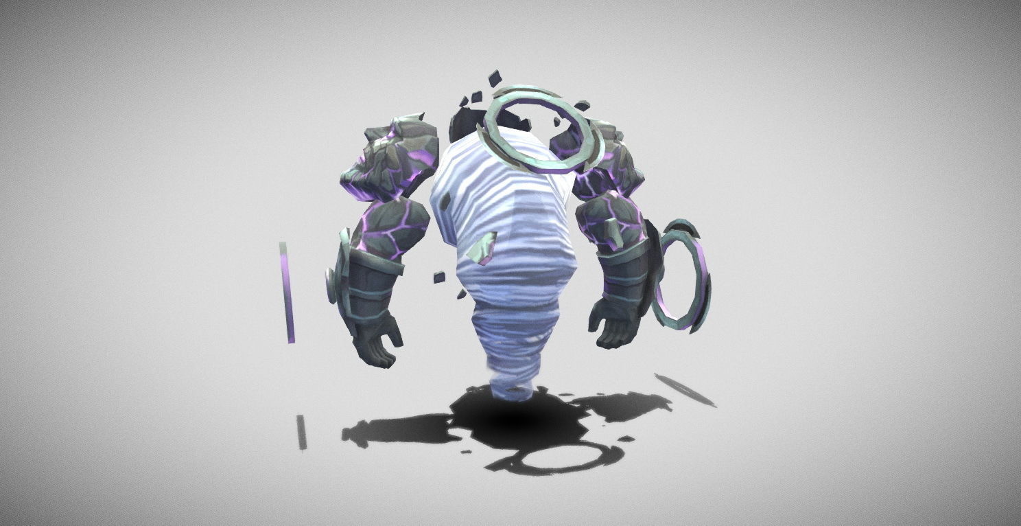 Dungeon Fantasy Monster - Rock Gatekeeper Low-poly 3D model_11
