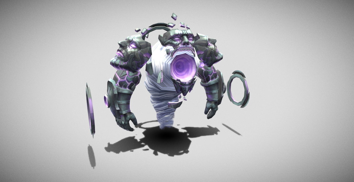 Dungeon Fantasy Monster - Rock Gatekeeper Low-poly 3D model_6