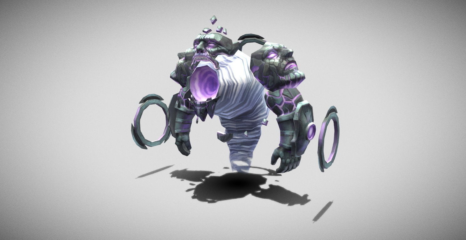 Dungeon Fantasy Monster - Rock Gatekeeper Low-poly 3D model_12