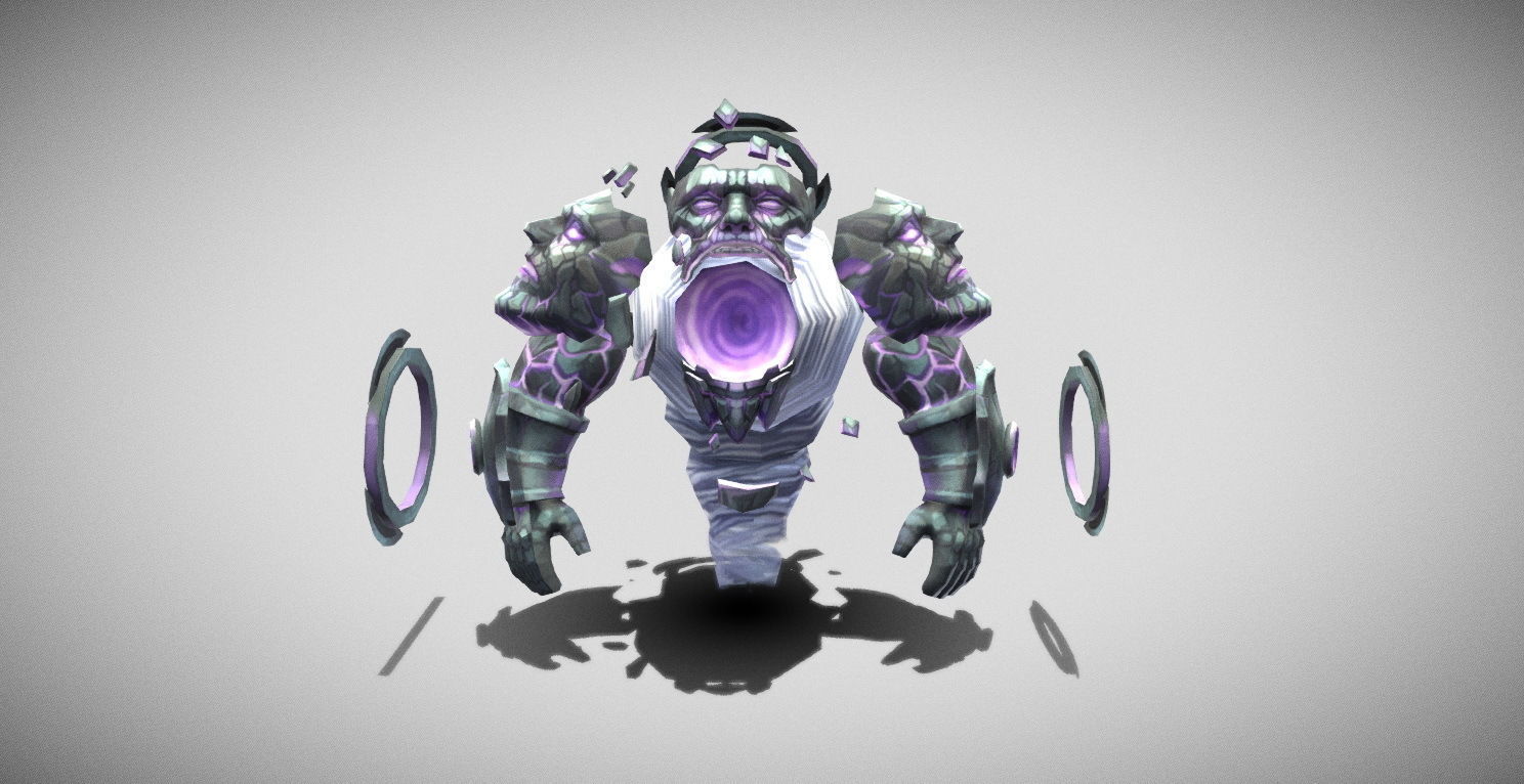 Dungeon Fantasy Monster - Rock Gatekeeper Low-poly 3D model_3