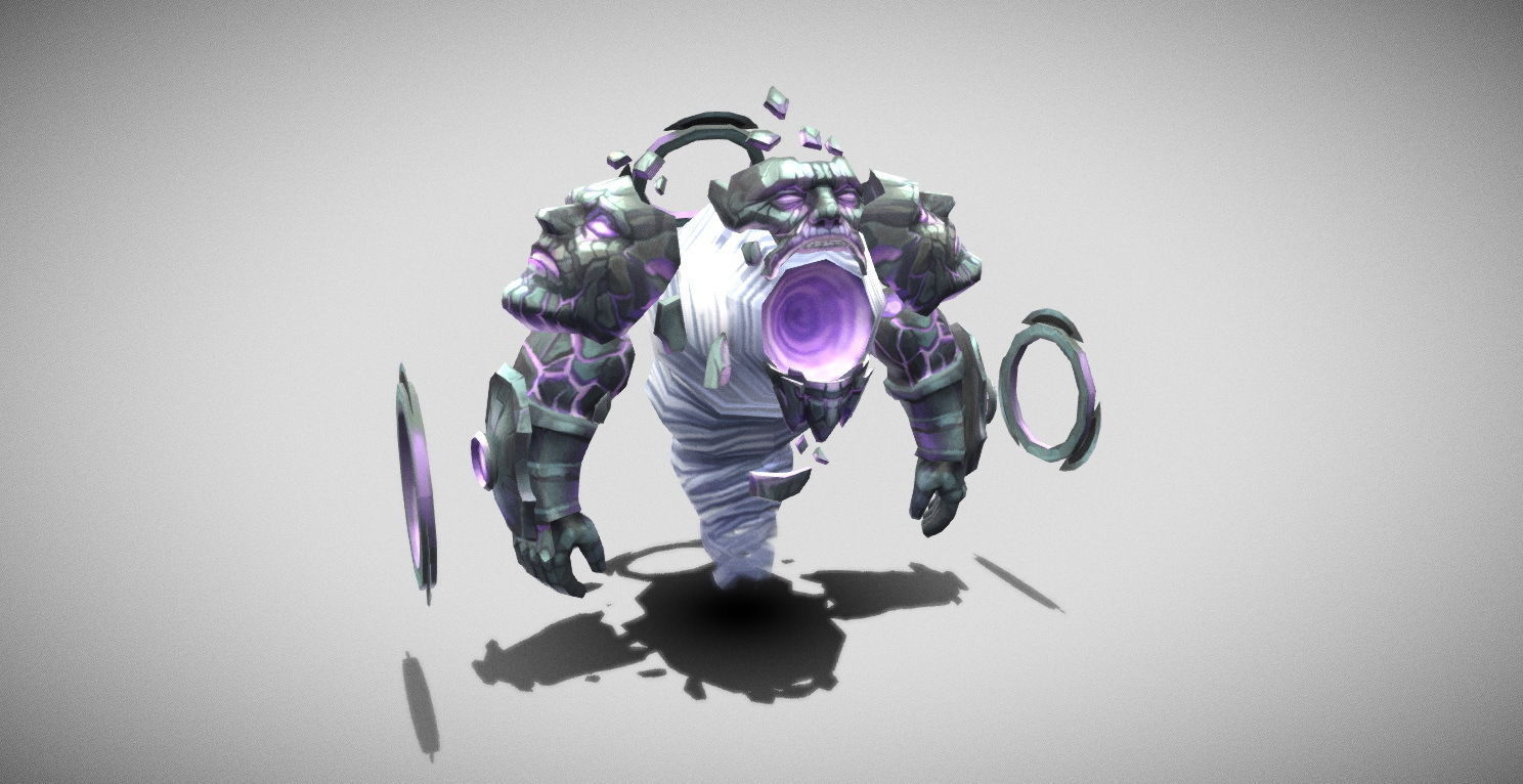 Dungeon Fantasy Monster - Rock Gatekeeper Low-poly 3D model_4