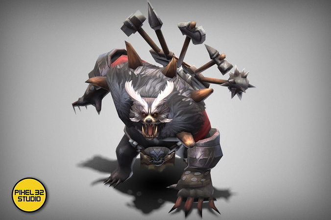 Dungeon Fantasy Monster - Berserker Low-poly 3D model