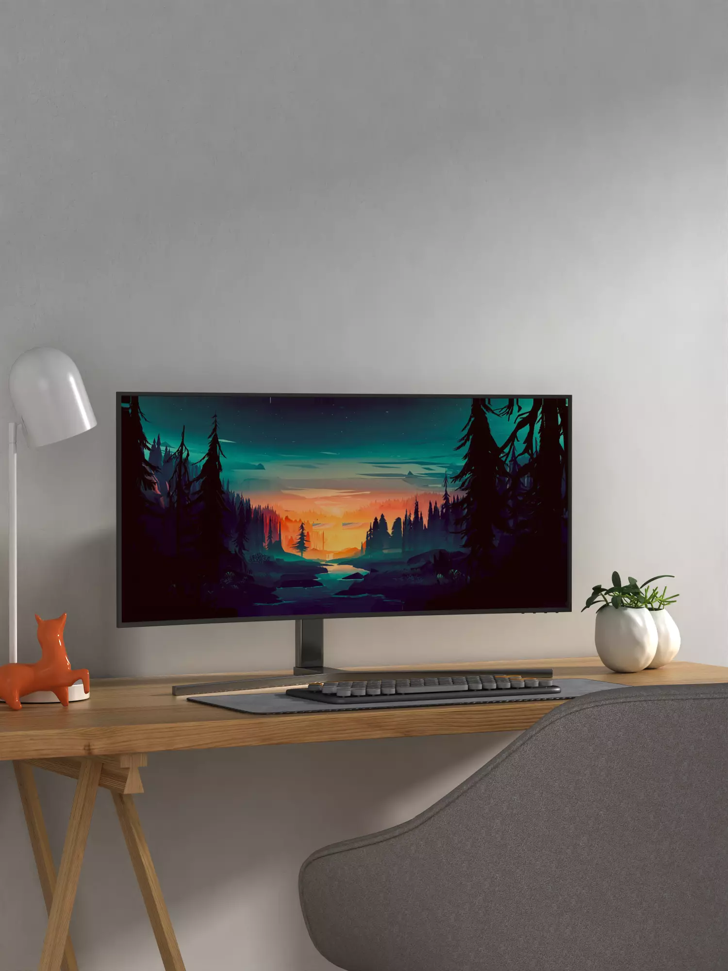 Computer table 3D model
