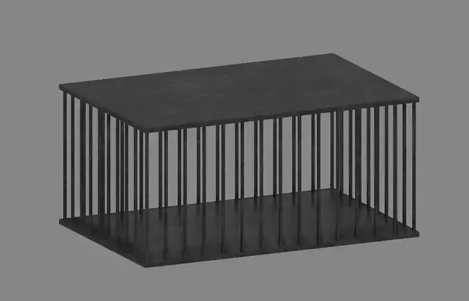 Prison Cage Low-poly 3D model