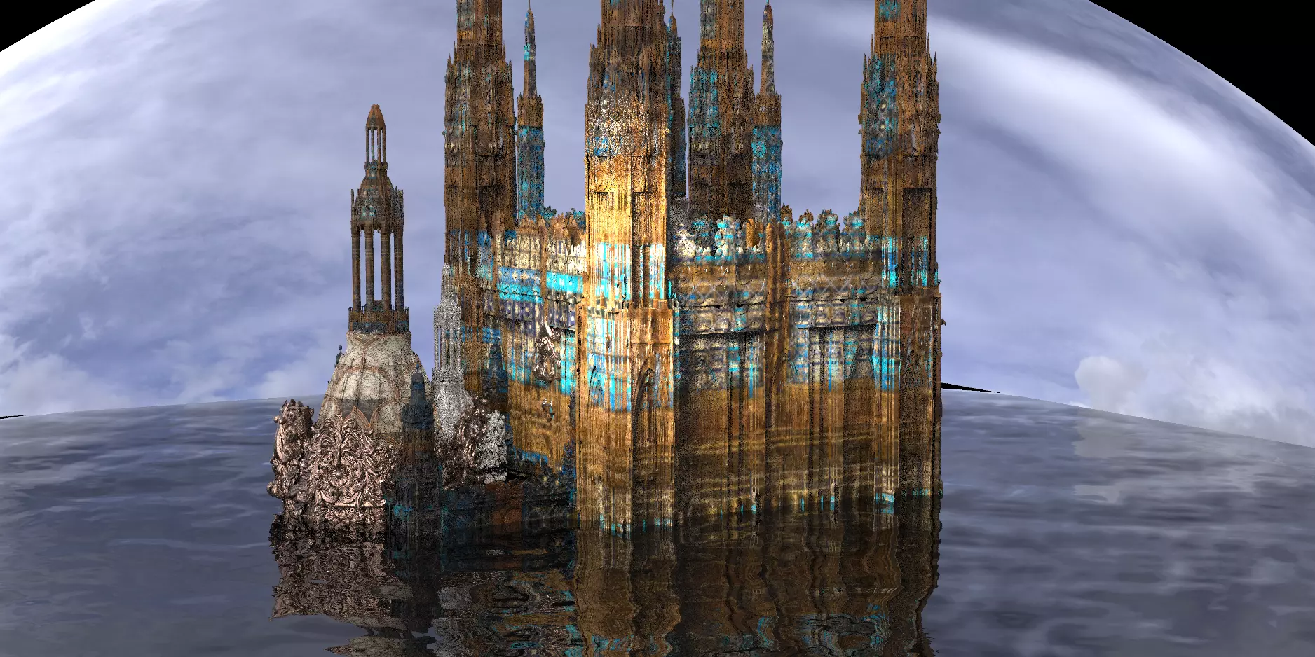  Fantasy Palace Indian Temples  designs  3D model_0