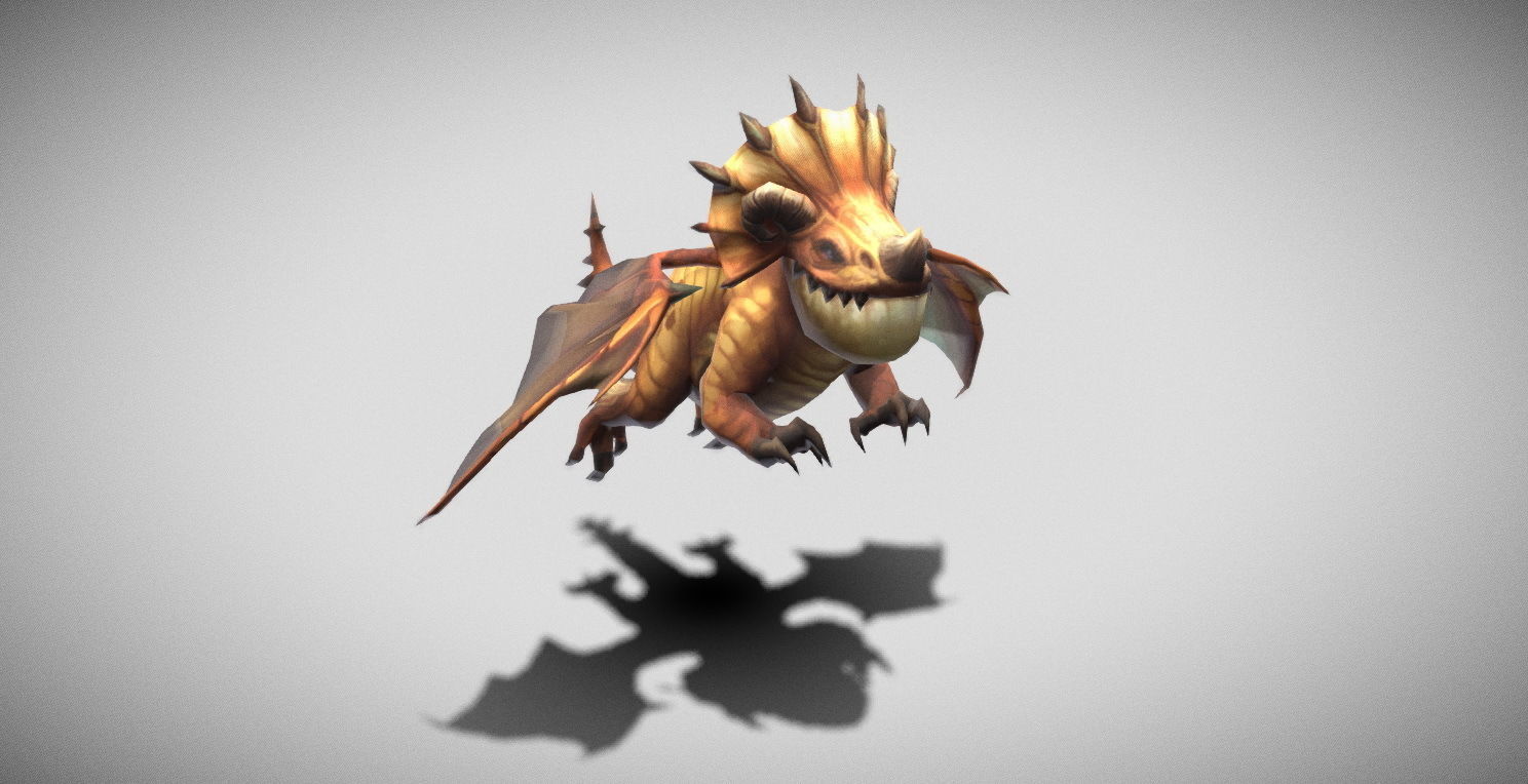 Dungeon Fantasy Monster - Flying Triceratops Low-poly 3D model_8