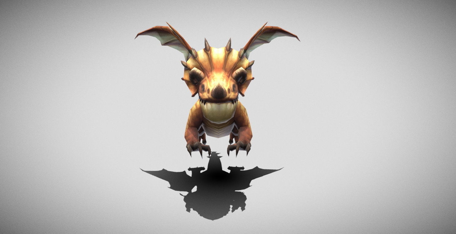 Dungeon Fantasy Monster - Flying Triceratops Low-poly 3D model_13