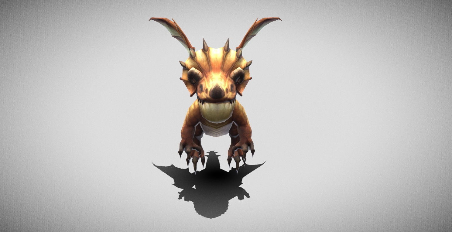 Dungeon Fantasy Monster - Flying Triceratops Low-poly 3D model_15