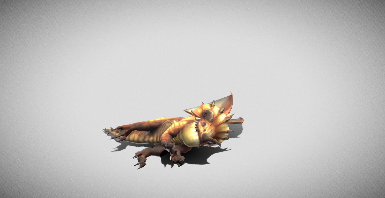 Dungeon Fantasy Monster - Flying Triceratops Low-poly 3D model_6