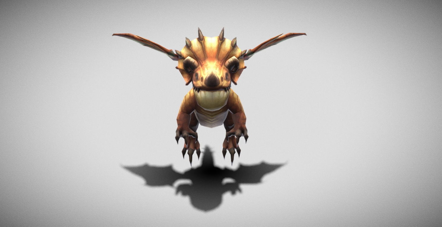 Dungeon Fantasy Monster - Flying Triceratops Low-poly 3D model_12