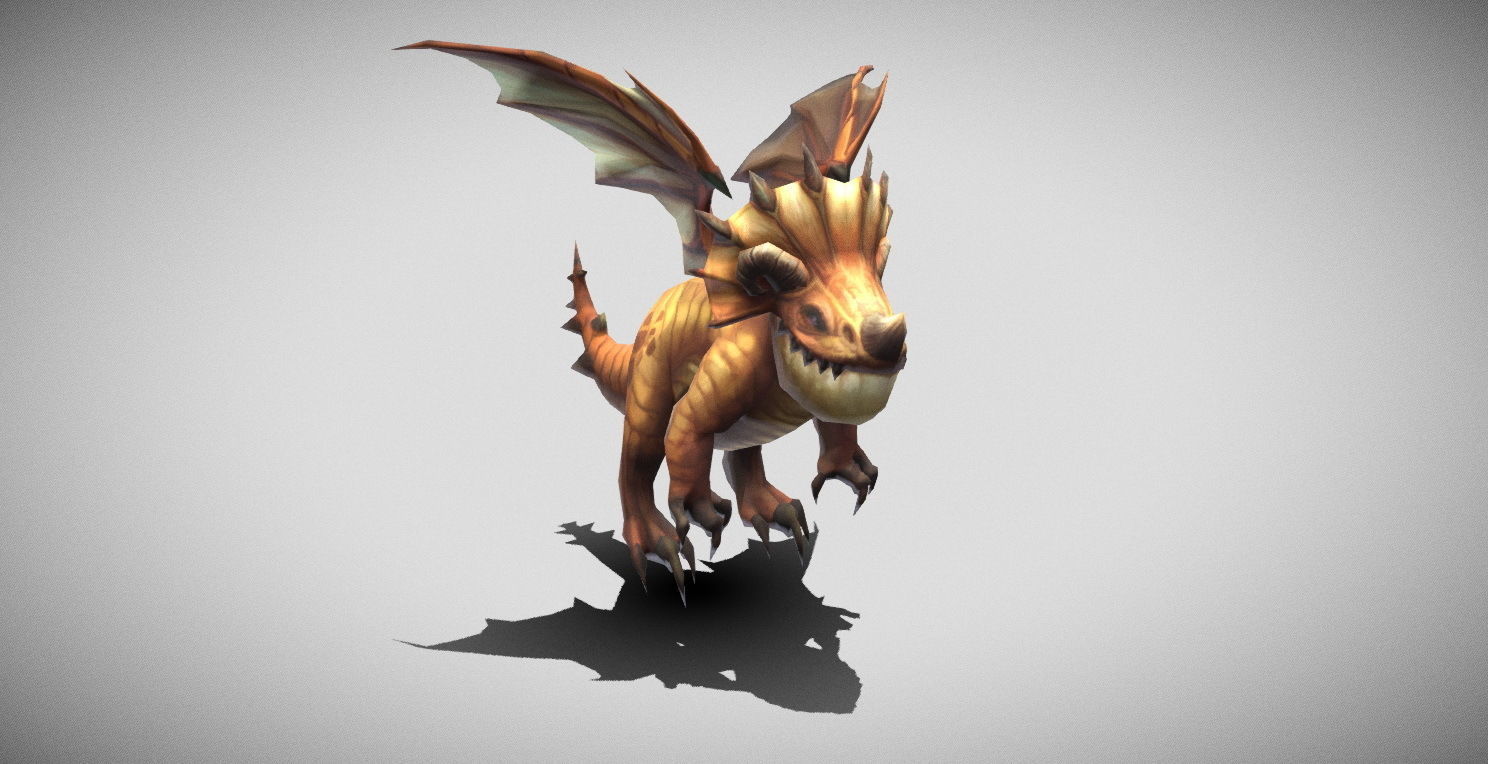 Dungeon Fantasy Monster - Flying Triceratops Low-poly 3D model_17