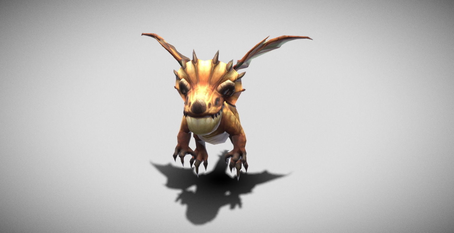 Dungeon Fantasy Monster - Flying Triceratops Low-poly 3D model_2