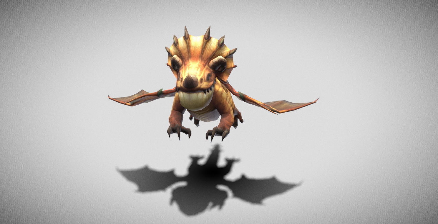 Dungeon Fantasy Monster - Flying Triceratops Low-poly 3D model_3
